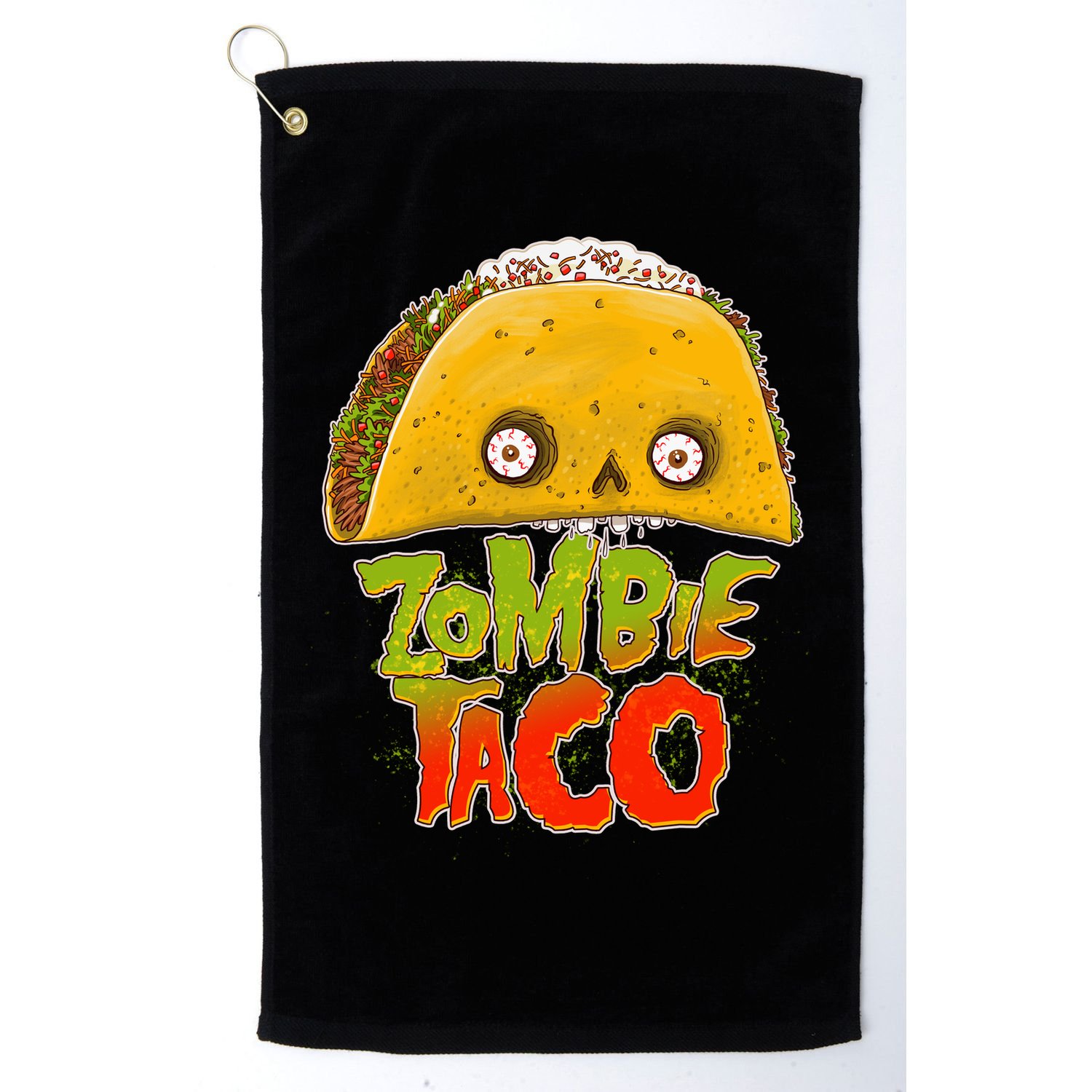 Funny Zombie Taco Golf Towel