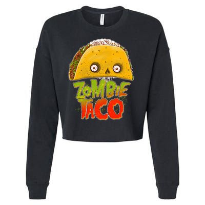 Funny Zombie Taco Cropped Pullover Crew