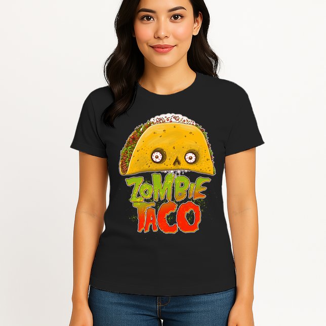 Funny Zombie Taco Womens T-Shirt