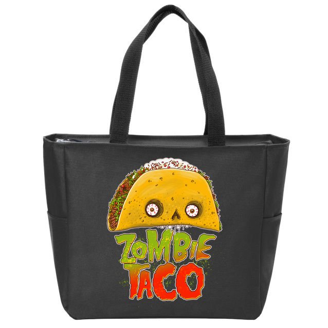 Funny Zombie Taco Zip Tote Bag