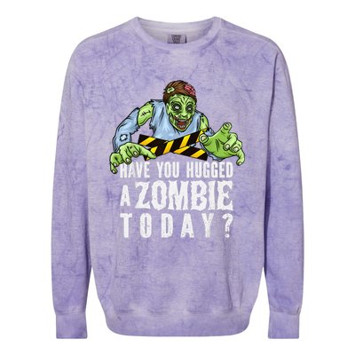 Funny Zombie Tshirt, Funny Halloween Tee, Zombie Lover Colorblast Crewneck Sweatshirt