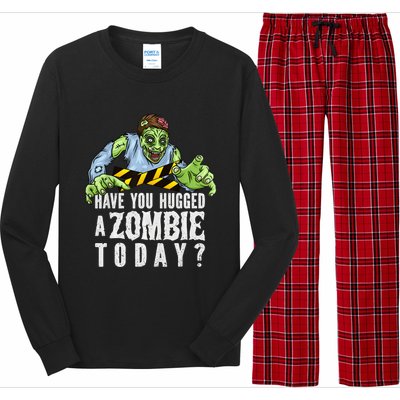 Funny Zombie Tshirt, Funny Halloween Tee, Zombie Lover Long Sleeve Pajama Set