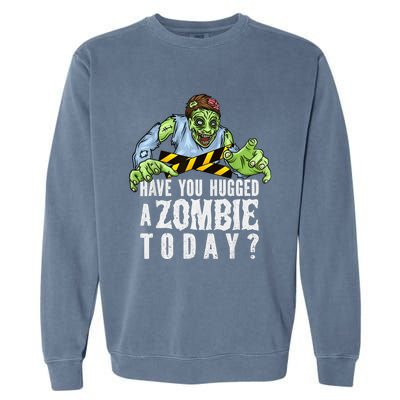 Funny Zombie Tshirt, Funny Halloween Tee, Zombie Lover Garment-Dyed Sweatshirt