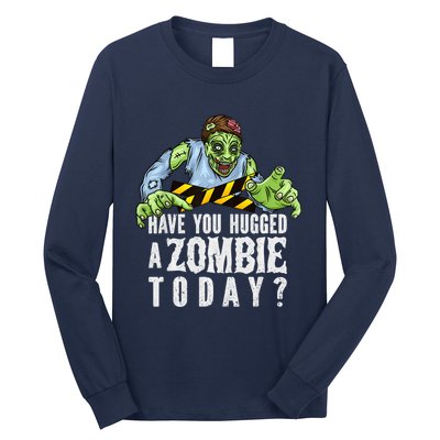 Funny Zombie Tshirt, Funny Halloween Tee, Zombie Lover Long Sleeve Shirt