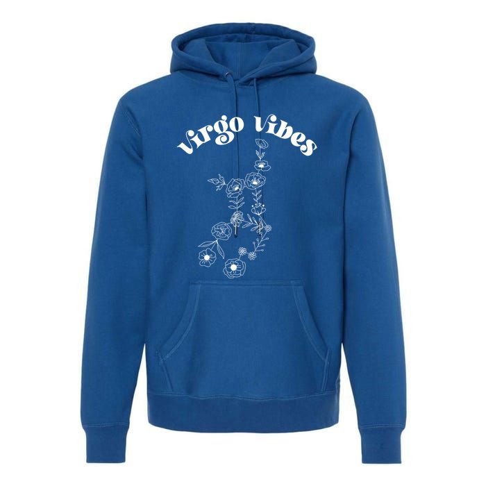 Flower Zodiac Wildflower Virgo Vibes Cool Gift Premium Hoodie