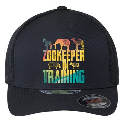 Funny Zookeepping Zookeeper Job Keeping Gift Zoo Keeper In Training Flexfit Unipanel Trucker Cap