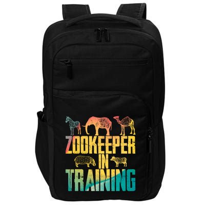 Funny Zookeepping Zookeeper Job Keeping Gift Zoo Keeper In Training Impact Tech Backpack