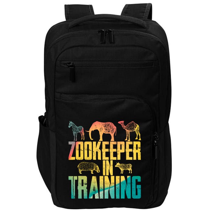 Funny Zookeepping Zookeeper Job Keeping Gift Zoo Keeper In Training Impact Tech Backpack