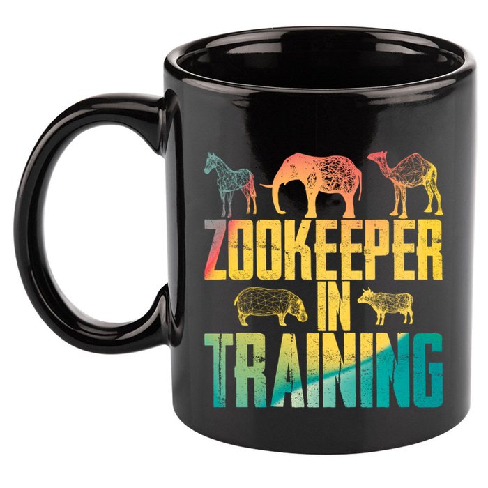 Funny Zookeepping Zookeeper Job Keeping Gift Zoo Keeper In Training 11oz C Handle Ceramic Mug