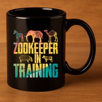 Funny Zookeepping Zookeeper Job Keeping Gift Zoo Keeper In Training 11oz C Handle Ceramic Mug
