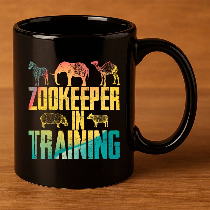Funny Zookeepping Zookeeper Job Keeping Gift Zoo Keeper In Training 11oz C Handle Ceramic Mug