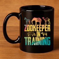 Funny Zookeepping Zookeeper Job Keeping Gift Zoo Keeper In Training 11oz C Handle Ceramic Mug