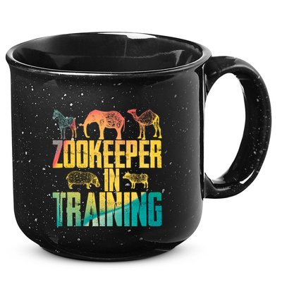 Funny Zookeepping Zookeeper Job Keeping Gift Zoo Keeper In Training 15oz Campfire Ceramic Mug