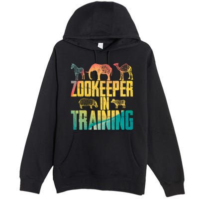 Funny Zookeepping Zookeeper Job Keeping Gift Zoo Keeper In Training Premium Pullover Hoodie