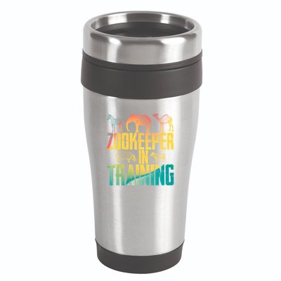 Funny Zookeepping Zookeeper Job Keeping Gift Zoo Keeper In Training 16oz Travel Tumbler