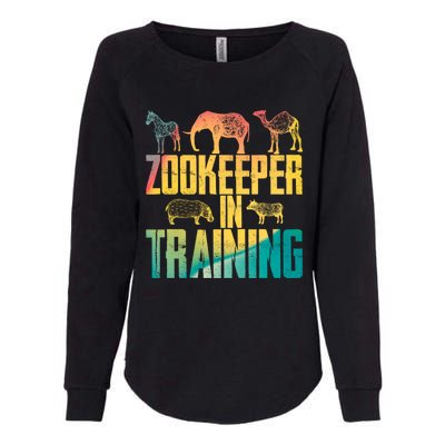 Funny Zookeepping Zookeeper Job Keeping Gift Zoo Keeper In Training Womens California Wash Sweatshirt