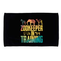 Funny Zookeepping Zookeeper Job Keeping Gift Zoo Keeper In Training Microfiber Hand Towel