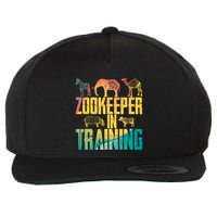 Funny Zookeepping Zookeeper Job Keeping Gift Zoo Keeper In Training Wool Snapback Cap