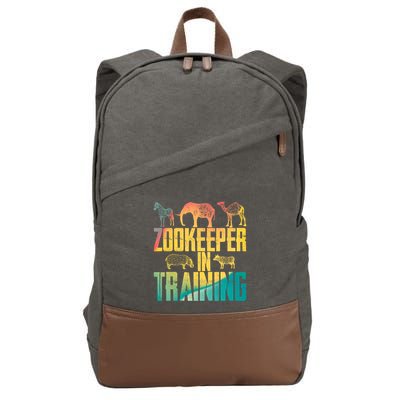 Funny Zookeepping Zookeeper Job Keeping Gift Zoo Keeper In Training Cotton Canvas Backpack