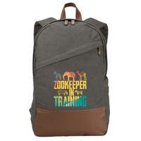 Funny Zookeepping Zookeeper Job Keeping Gift Zoo Keeper In Training Cotton Canvas Backpack