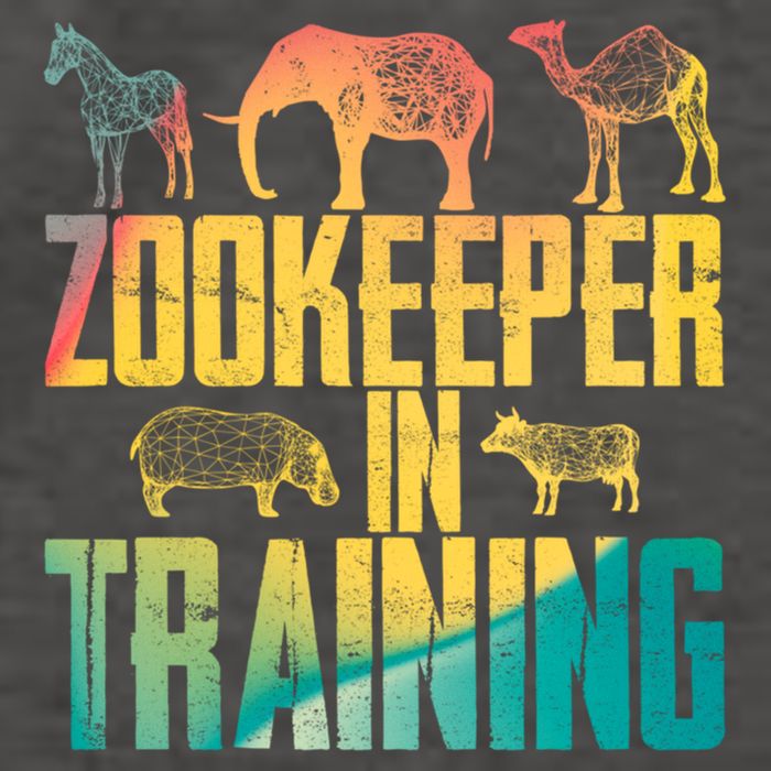 Funny Zookeepping Zookeeper Job Keeping Gift Zoo Keeper In Training Vector Backpack