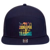 Funny Zookeepping Zookeeper Job Keeping Gift Zoo Keeper In Training 7 Panel Mesh Trucker Snapback Hat