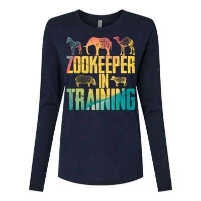 Funny Zookeepping Zookeeper Job Keeping Gift Zoo Keeper In Training Womens Cotton Relaxed Long Sleeve T-Shirt