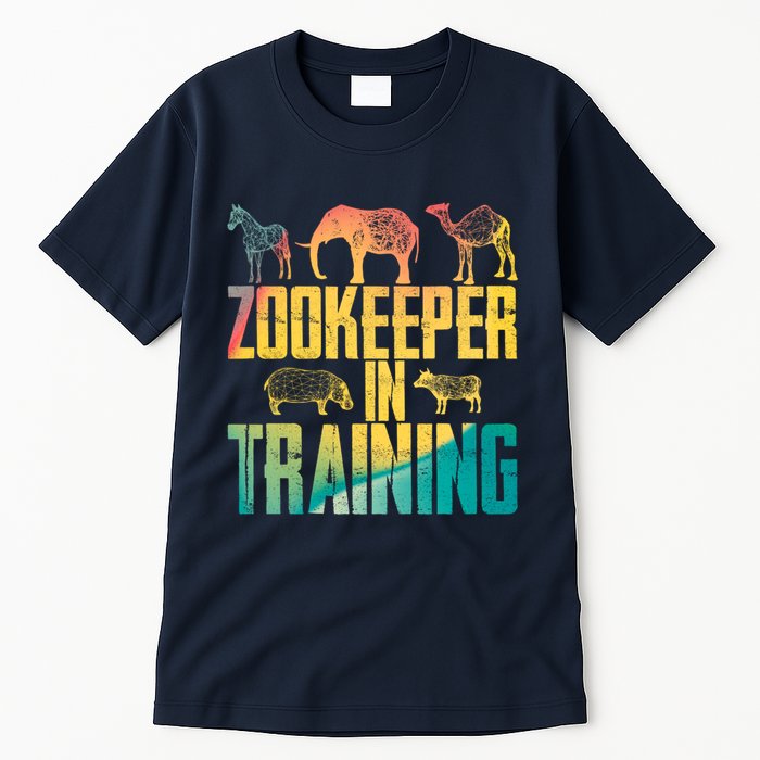 Funny Zookeepping Zookeeper Job Keeping Gift Zoo Keeper In Training Tall T-Shirt