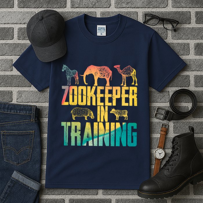 Funny Zookeepping Zookeeper Job Keeping Gift Zoo Keeper In Training Tall T-Shirt