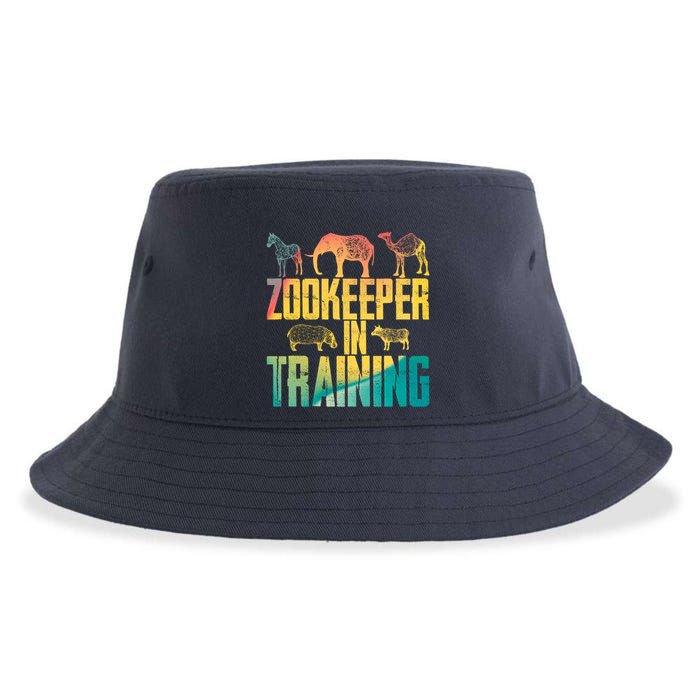 Funny Zookeepping Zookeeper Job Keeping Gift Zoo Keeper In Training Sustainable Bucket Hat