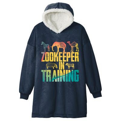 Funny Zookeepping Zookeeper Job Keeping Gift Zoo Keeper In Training Hooded Wearable Blanket