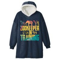 Funny Zookeepping Zookeeper Job Keeping Gift Zoo Keeper In Training Hooded Wearable Blanket