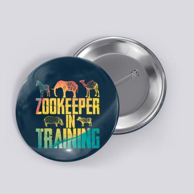 Funny Zookeepping Zookeeper Job Keeping Gift Zoo Keeper In Training Button