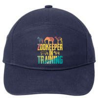 Funny Zookeepping Zookeeper Job Keeping Gift Zoo Keeper In Training 7-Panel Snapback Hat