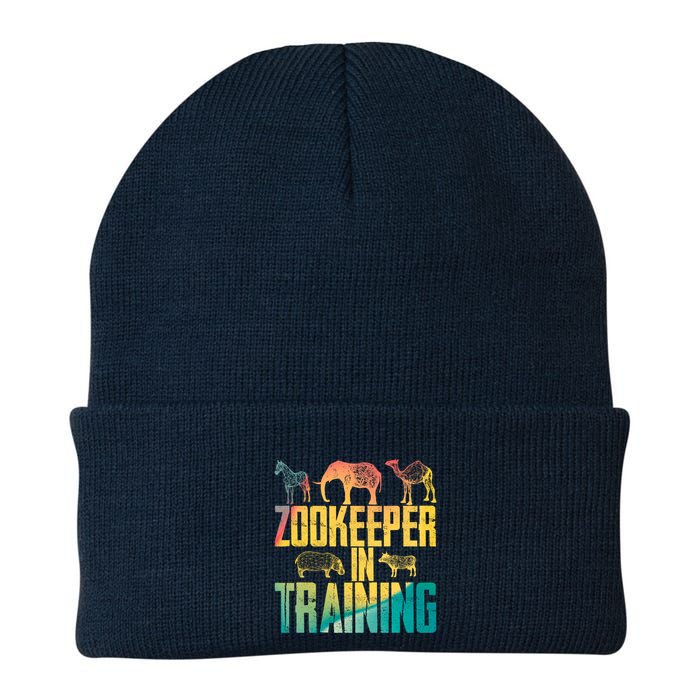 Funny Zookeepping Zookeeper Job Keeping Gift Zoo Keeper In Training Beanie
