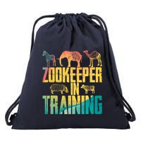 Funny Zookeepping Zookeeper Job Keeping Gift Zoo Keeper In Training Drawstring Bag