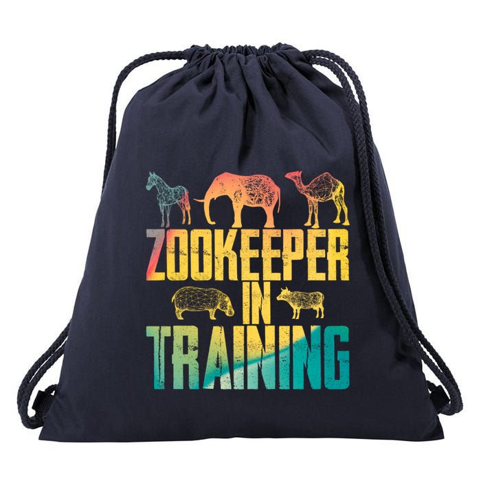 Funny Zookeepping Zookeeper Job Keeping Gift Zoo Keeper In Training Drawstring Bag