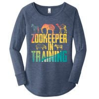 Funny Zookeepping Zookeeper Job Keeping Gift Zoo Keeper In Training Women's Perfect Tri Tunic Long Sleeve Shirt