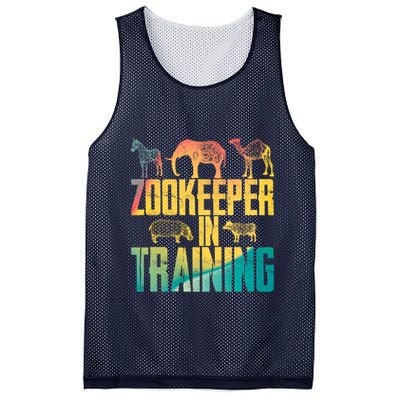 Funny Zookeepping Zookeeper Job Keeping Gift Zoo Keeper In Training Mesh Reversible Basketball Jersey Tank