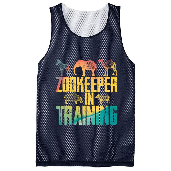 Funny Zookeepping Zookeeper Job Keeping Gift Zoo Keeper In Training Mesh Reversible Basketball Jersey Tank