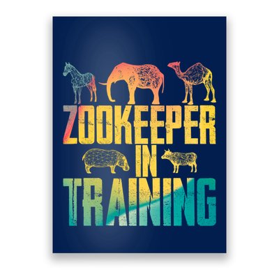 Funny Zookeepping Zookeeper Job Keeping Gift Zoo Keeper In Training Poster