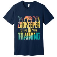 Funny Zookeepping Zookeeper Job Keeping Gift Zoo Keeper In Training Premium T-Shirt