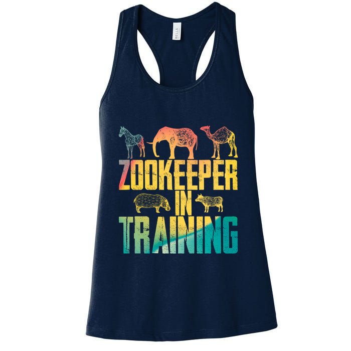 Funny Zookeepping Zookeeper Job Keeping Gift Zoo Keeper In Training Womens Tank Top