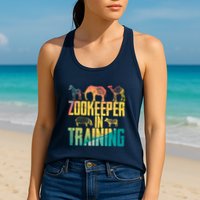 Funny Zookeepping Zookeeper Job Keeping Gift Zoo Keeper In Training Womens Tank Top
