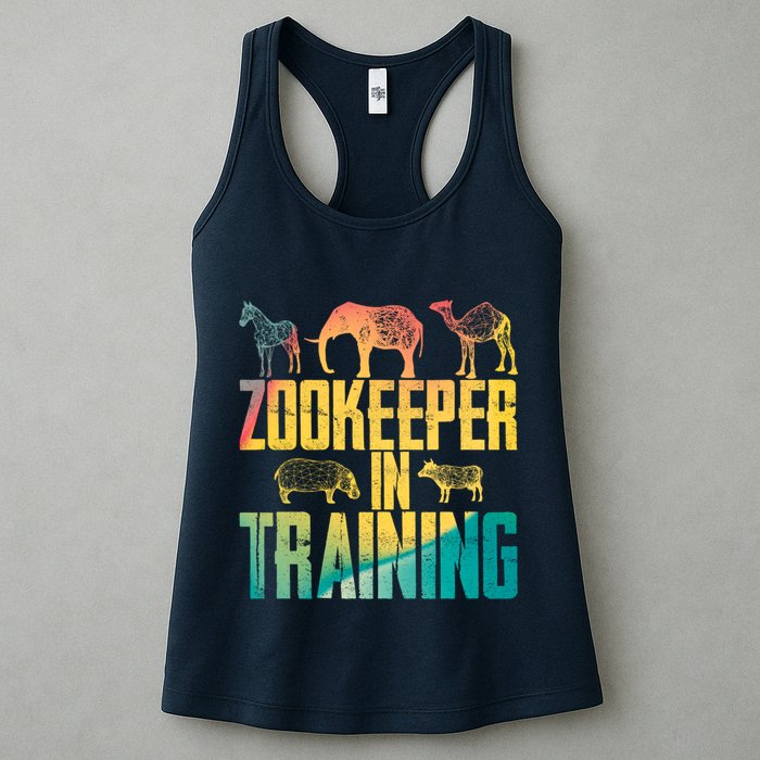 Funny Zookeepping Zookeeper Job Keeping Gift Zoo Keeper In Training Womens Tank Top
