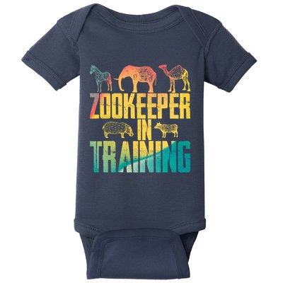 Funny Zookeepping Zookeeper Job Keeping Gift Zoo Keeper In Training Baby Bodysuit