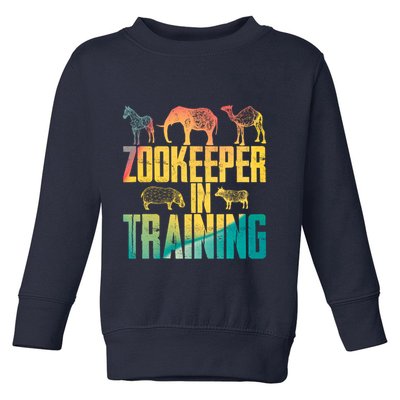 Funny Zookeepping Zookeeper Job Keeping Gift Zoo Keeper In Training Toddler Sweatshirt