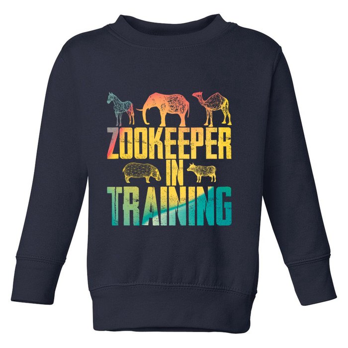 Funny Zookeepping Zookeeper Job Keeping Gift Zoo Keeper In Training Toddler Sweatshirt