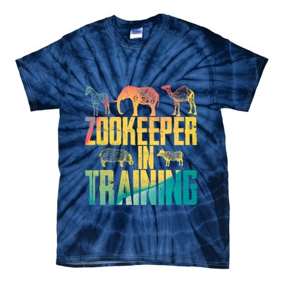 Funny Zookeepping Zookeeper Job Keeping Gift Zoo Keeper In Training Tie-Dye T-Shirt