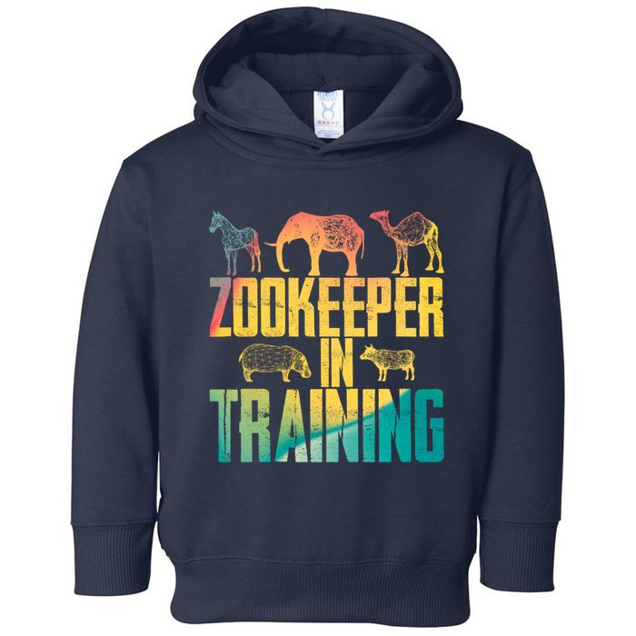 Funny Zookeepping Zookeeper Job Keeping Gift Zoo Keeper In Training Toddler Hoodie
